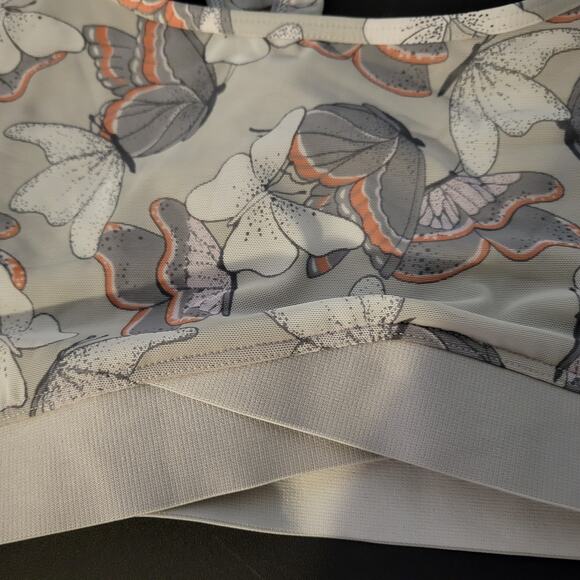 NWT Victoria Sport racerback sports bra large gray butterfly - Picture 7 of 7